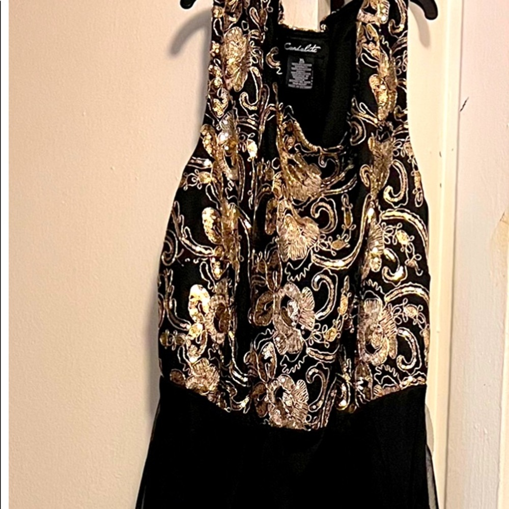 Ladies black and gold Cocktail/Prom Dress